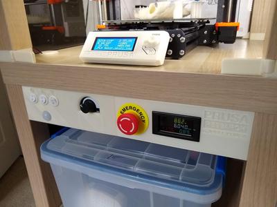 Bigger Front Panel Ikea Lack Table 3 Buttons (with Prusa Logo)