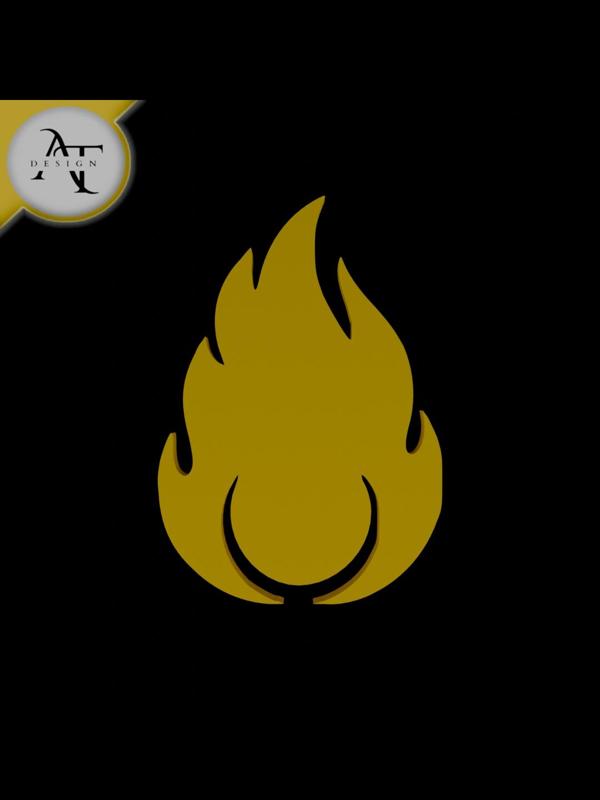 Simple Flame Symbol - 2D Art 
