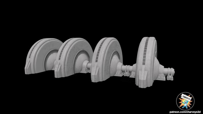 Star Wars Hoth Echo Base Power Generators for 3.75" and 6" figures