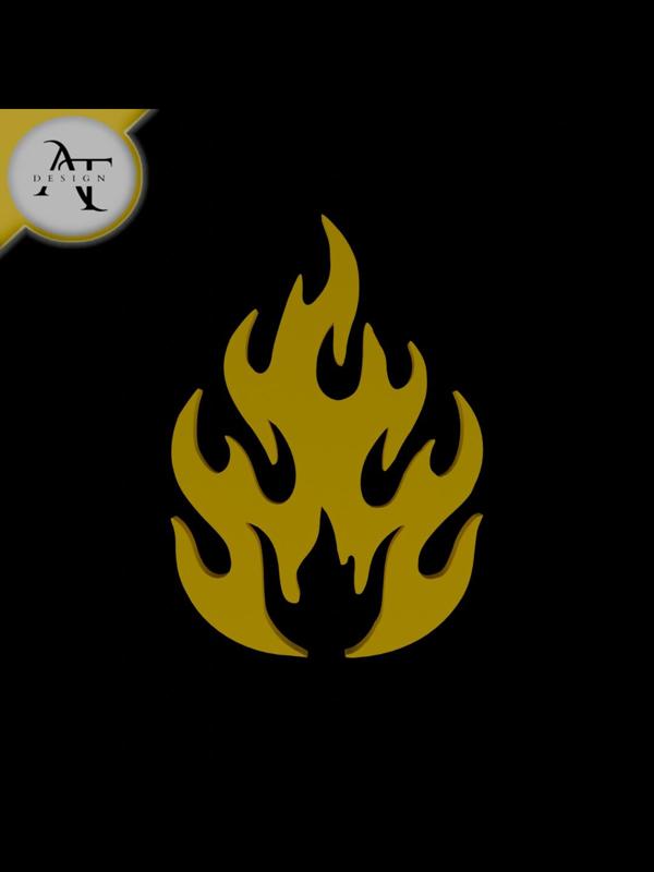 Simple Flame Symbol - 2D Art 