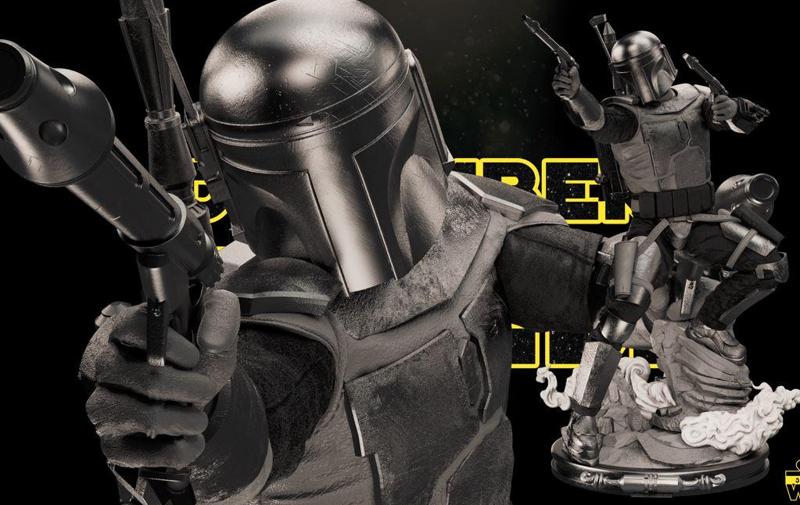 Jango Fett Sculpture - Star Wars 3D Models - Tested and Ready for 3D printing