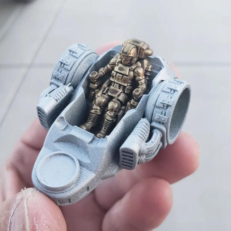 28mm (1/56th Scale) Cockpit and Waldo Size Reference Figure