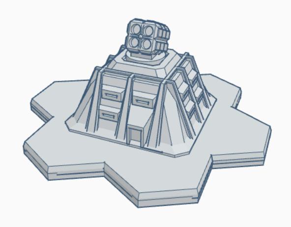 Arrow Artillery Missile Emplacement hex based MilHB036