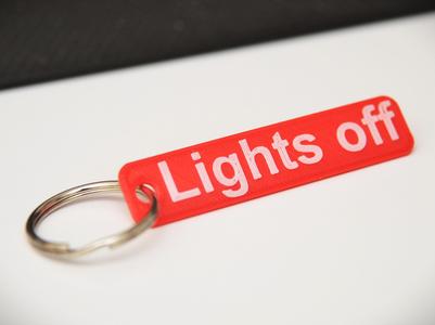 Lights Off Keychain