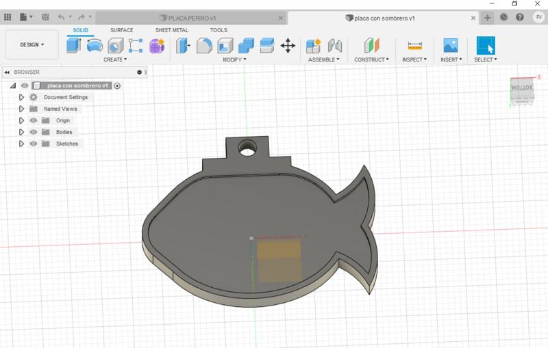 plate cat fish with hat