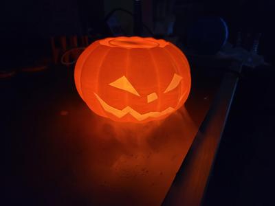 Smoking Halloween pumpkin