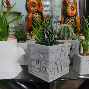 Concrete pot mold _ jurassic