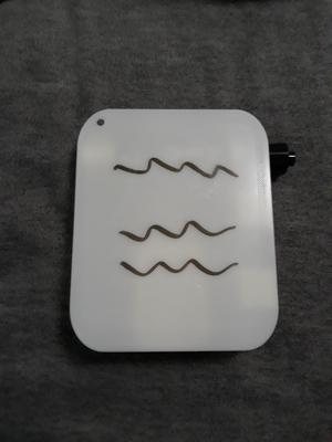 Corona virus multi-tool with hand sanitizer holder, whiteboard, phone holder.
