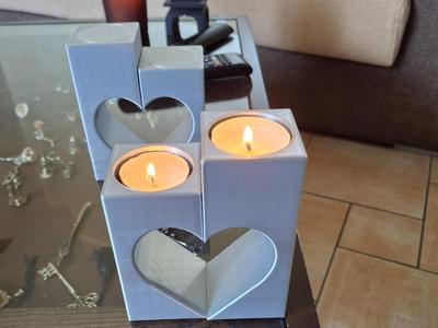 Romantic Heart Candle Holder (Candle & Tealight)