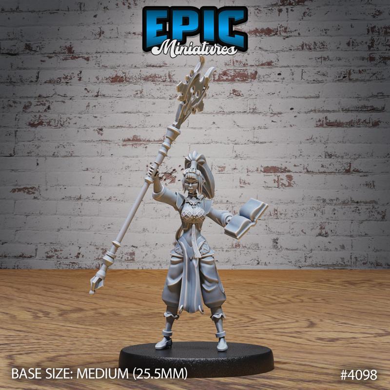 Elf Sorceress Book ‧ DnD Miniature ‧ Tabletop Miniatures ‧ Gaming Monster ‧ 3D Model ‧ RPG ‧ DnDminis ‧ STL FILE