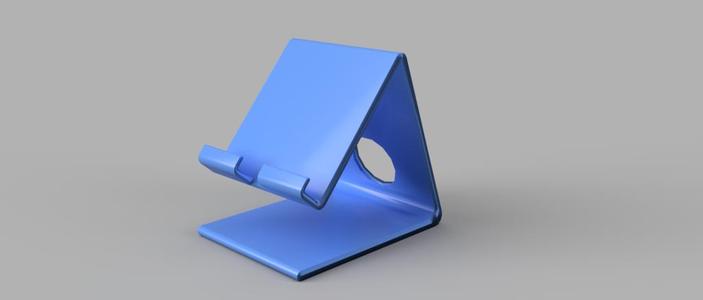 Siple Phone Holder with cable pass-through