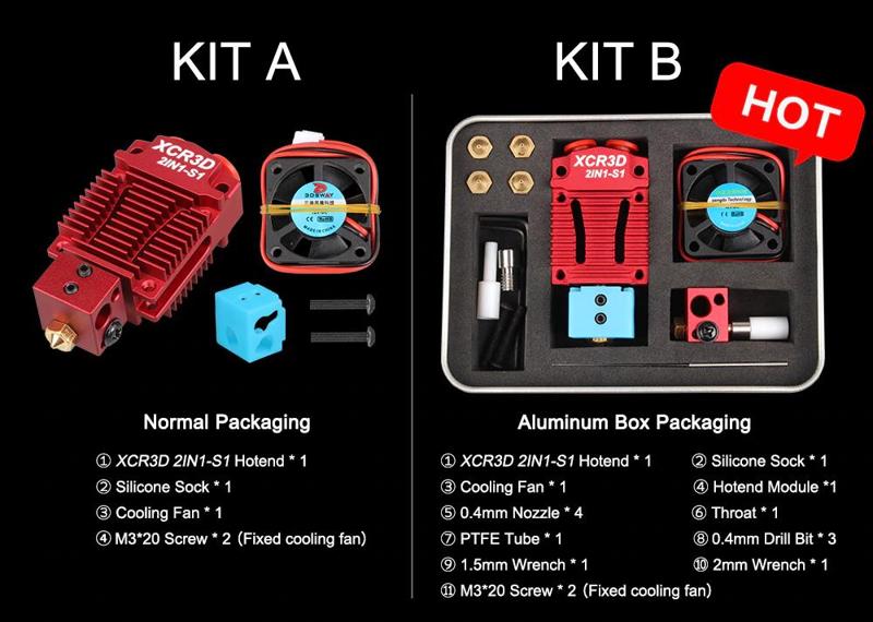XCR3D 2IN1-S1  Anet A8 - AM8 duel hot end