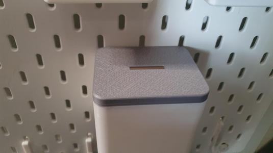 Ikea Skadis Container with Piggy Bank lid