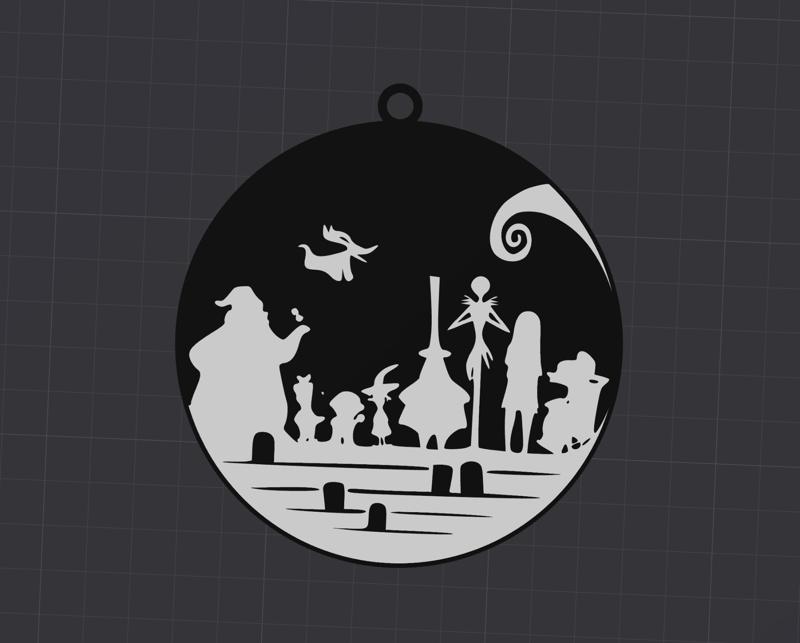 the nightmare before Christmas scene bauble