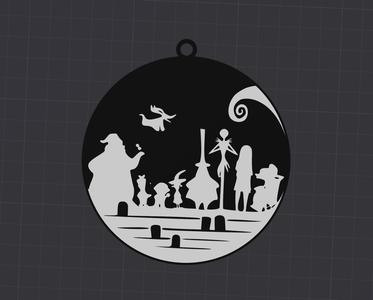 the nightmare before Christmas scene bauble