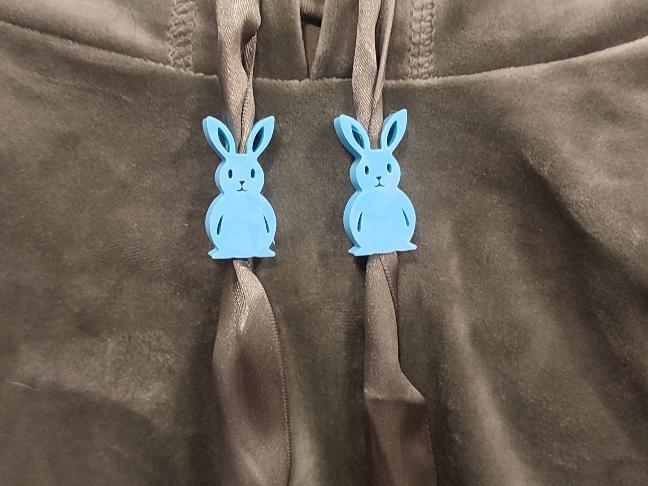 Bunny Hoodie Drawstring Beads