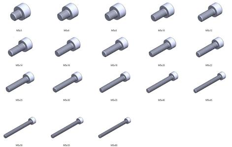 M5 screws DIN 912 VG + M5 nut DIN934 Nut Screw
