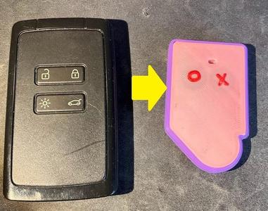 Renault / Dacia Car CARD to small KEY