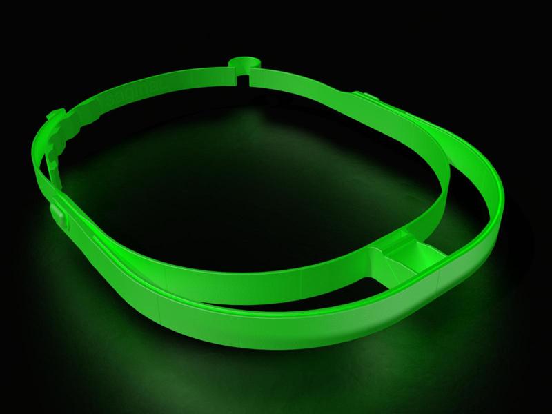 Saginau face shield optimized in material