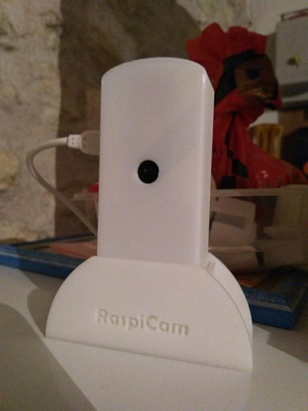 support camera Raspicam : https://www.thingiverse.com/thing:2300226