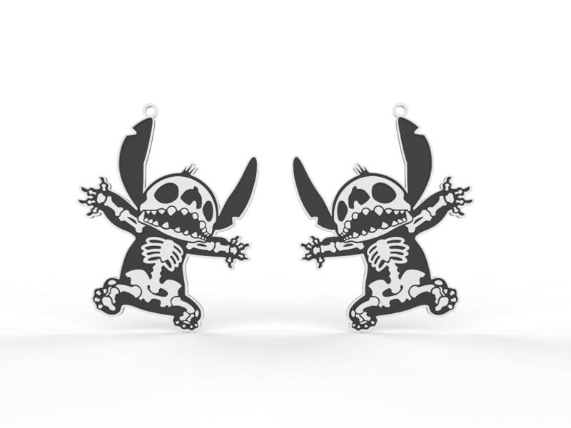 Lilo And Stitch Earring - 1 or 2 color printing