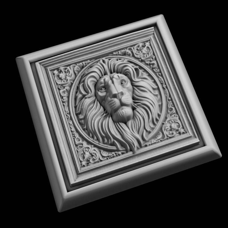 Lion Animal 3D Model for CNC Router Laser & 3D Printer