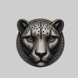Cheetah Animal Head Cheetah Animal Medallion for CNC Router Laser & 3D Printer