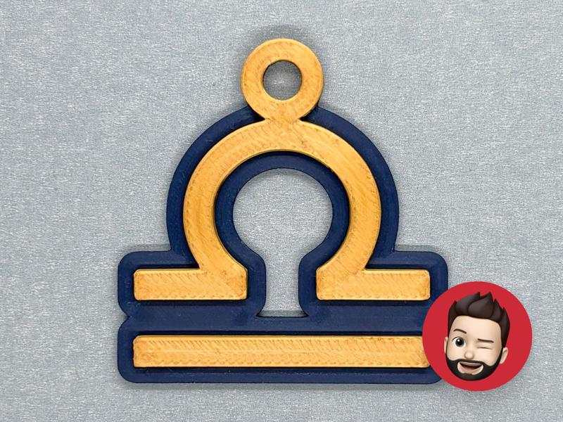 Zodiac Signs Libra keychain