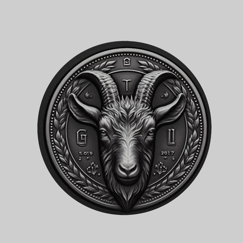 Goat Animal Head Goat Animal Medallion for CNC Router Laser & 3D Printer