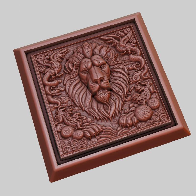 lion Animal 3D Model for CNC Router Laser & 3D Printer