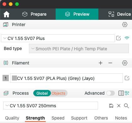 CV's OrcaSlicer Presets V1.5.5 for SV07/Plus & klipperized SV06/Plus