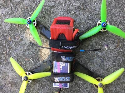 Chameleon TI Mount for GoPro Session, Frsky R9 Antenna, and Vifly Beeper