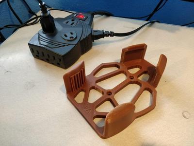 Power Strip Wall Mount for odd shaped power strip