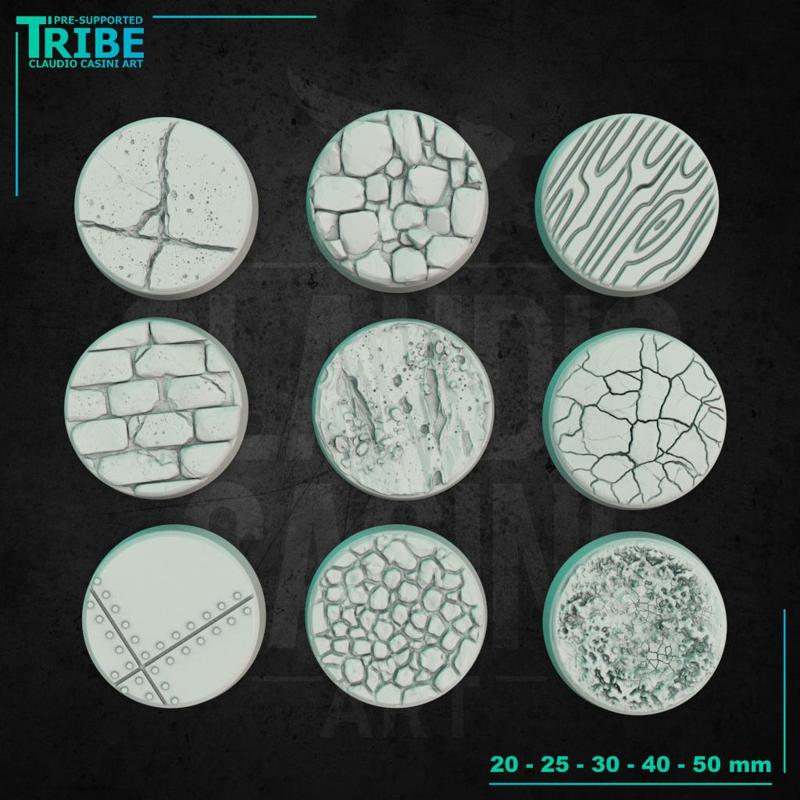 (FA 0010) 11 types of bases, 5 sizes, 20 - 25 - 30 - 40 - 50 mm for free