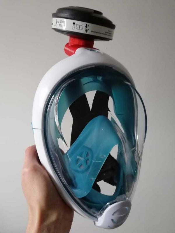 Decathlon Easybreath V1 to RD40 filter coupler - Open Souce CAD