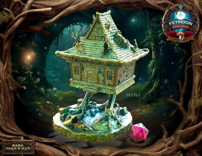 Baba Yaga's Hag Hut Miniature - Pre-supported!