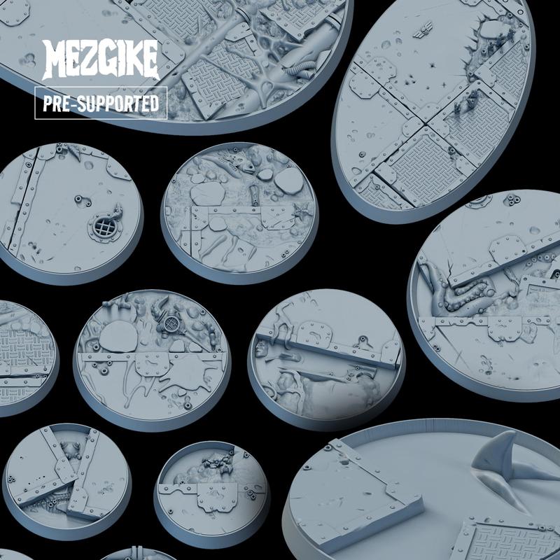 Ocean rig sunken bases set (pre-supported)