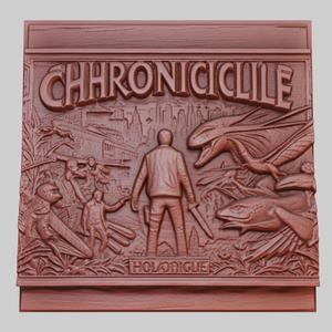 Chronicle 3d printer relief medallion obj stl