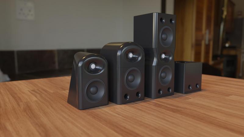 Waveguided Bookshelf Speakers using SB15 woofer and SB26 tweeter
