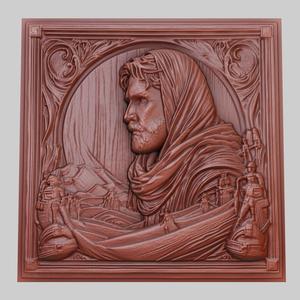 Dune 3d printer relief medallion obj stl