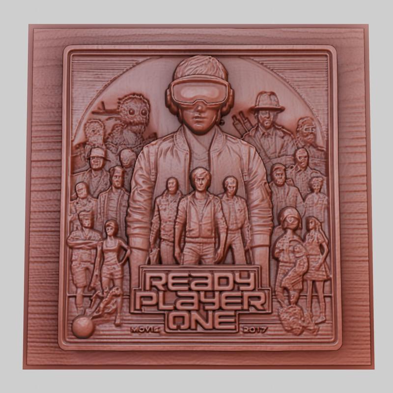 Ready Player One 3d printer relief medallion obj stl