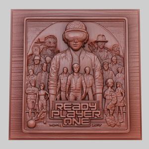 Ready Player One 3d printer relief medallion obj stl