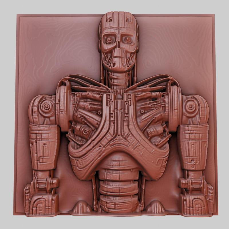 I, Robot 3d printer relief medallion obj stl