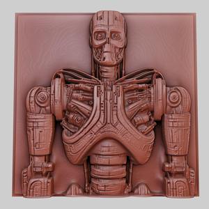 I, Robot 3d printer relief medallion obj stl