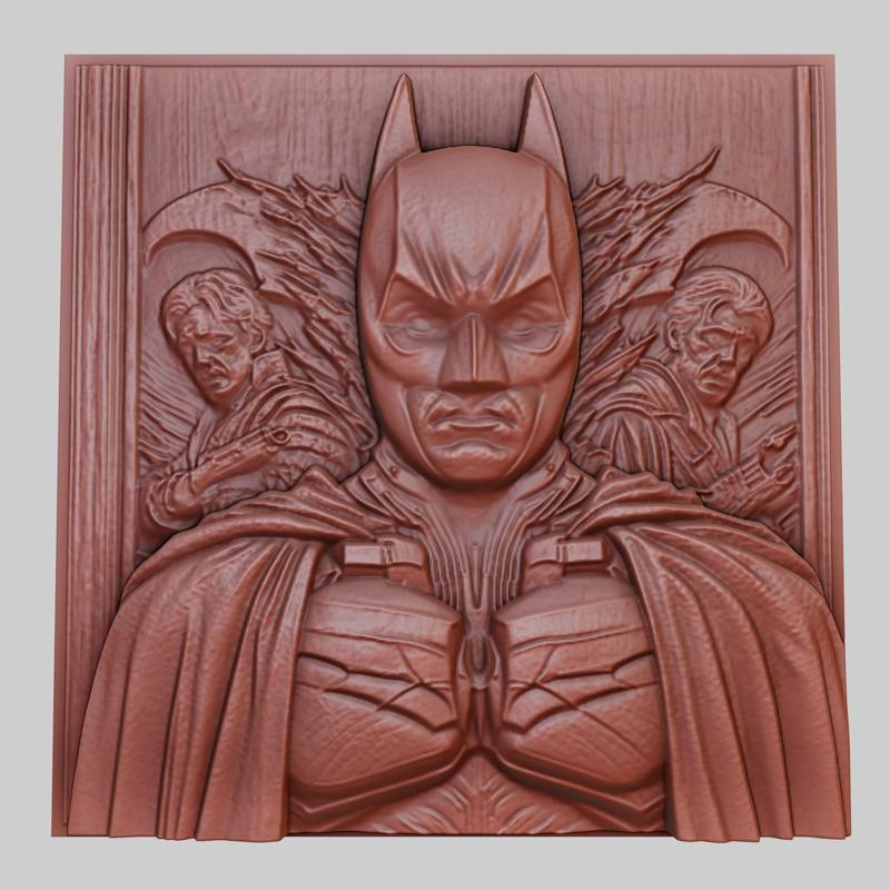 The Dark Knight 3d printer relief medallion obj stl