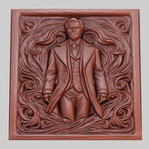 Predestination 3d printer relief medallion obj stl
