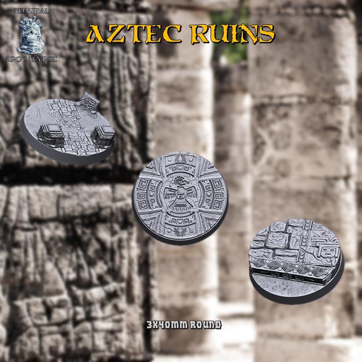 Aztec Ruins Base Set 3x40mm (Pre-supported)