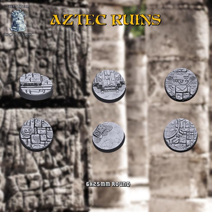 Aztec Ruins Base Set 6x25mm(Pre-supported)