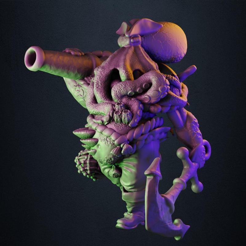 Octopus Undead Pirate Captain