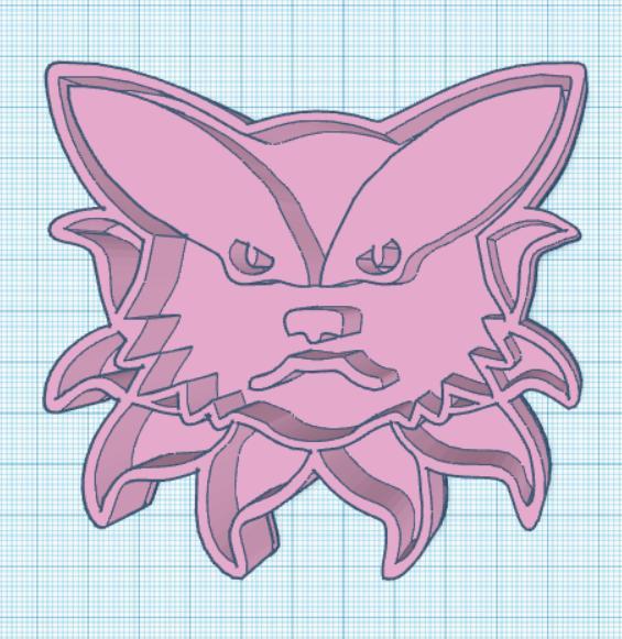 Naruto fox face cookie cutter and stamp